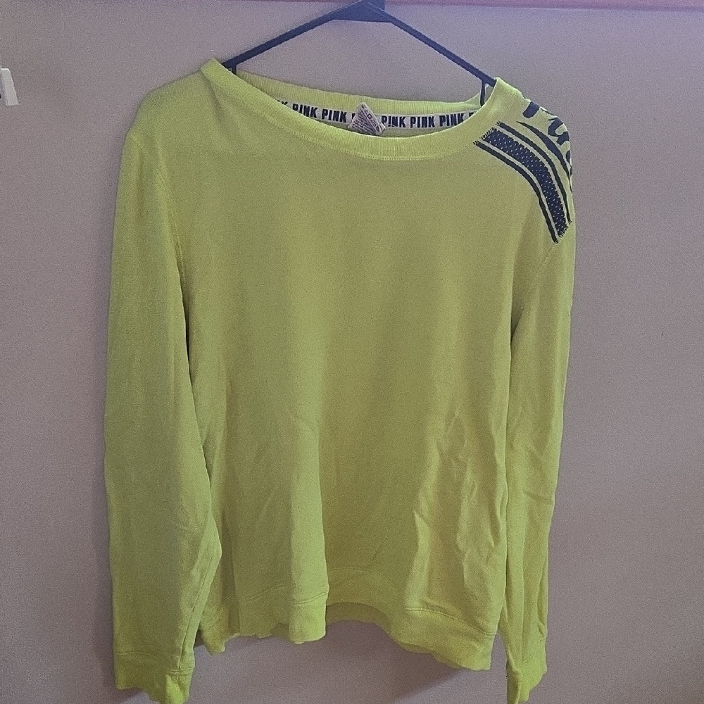 Victoria's Secret Neon Yellow Sweatshirt